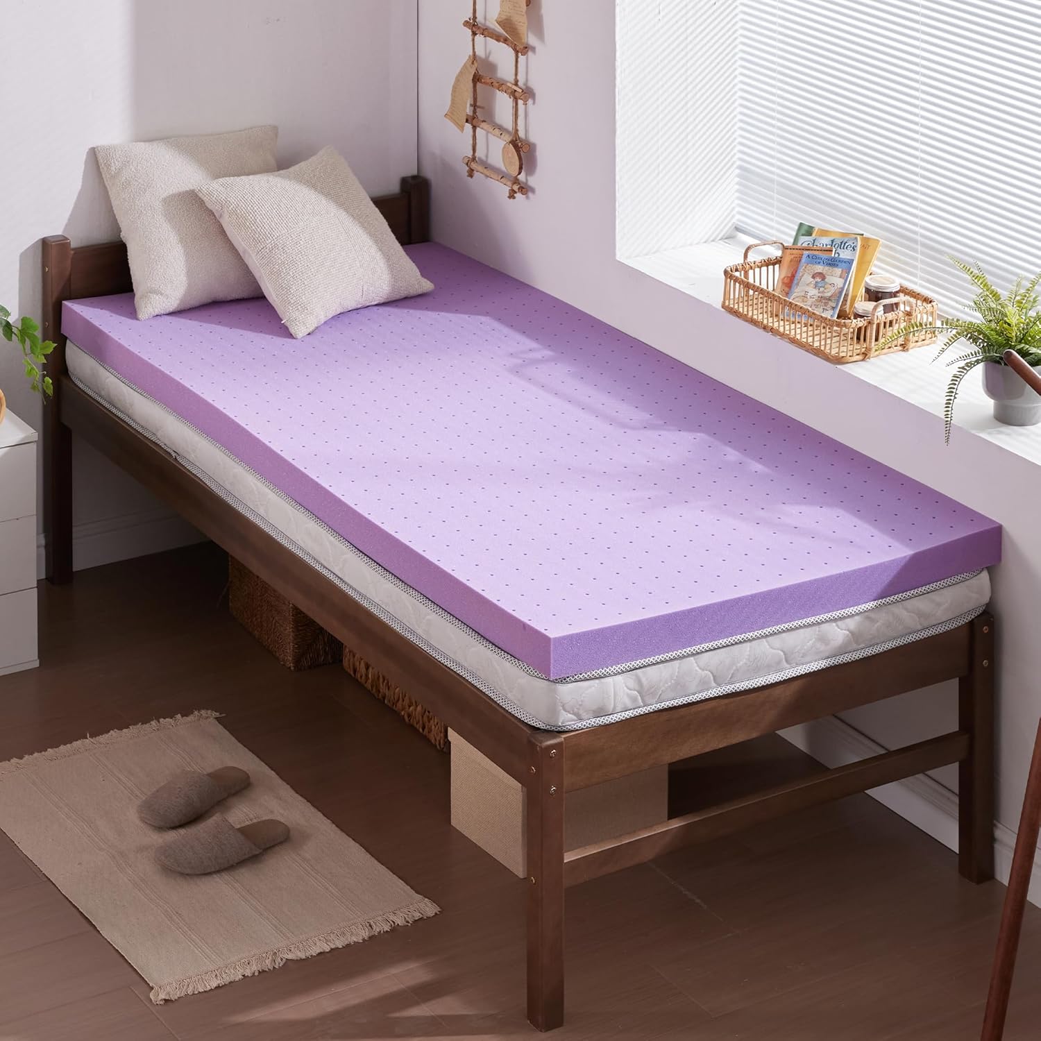 Memory Foam Topper - Cubrecolchón de Espuma Viscoelástica en Gel,