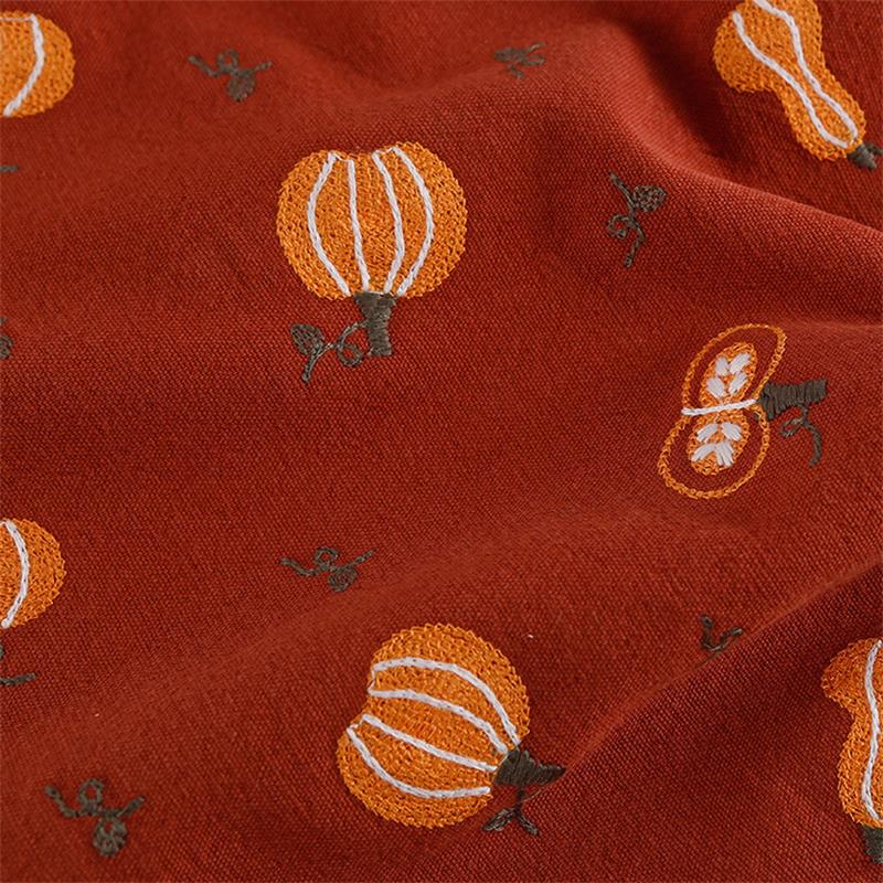 Linum Home Textiles - Tela bordada de calabaza de lino