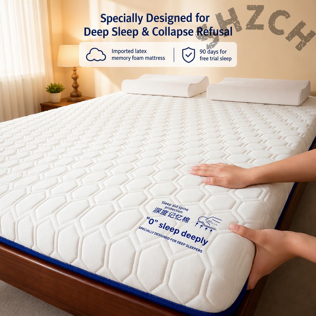 Memory Foam Topper - Colchón de látex para cama individual