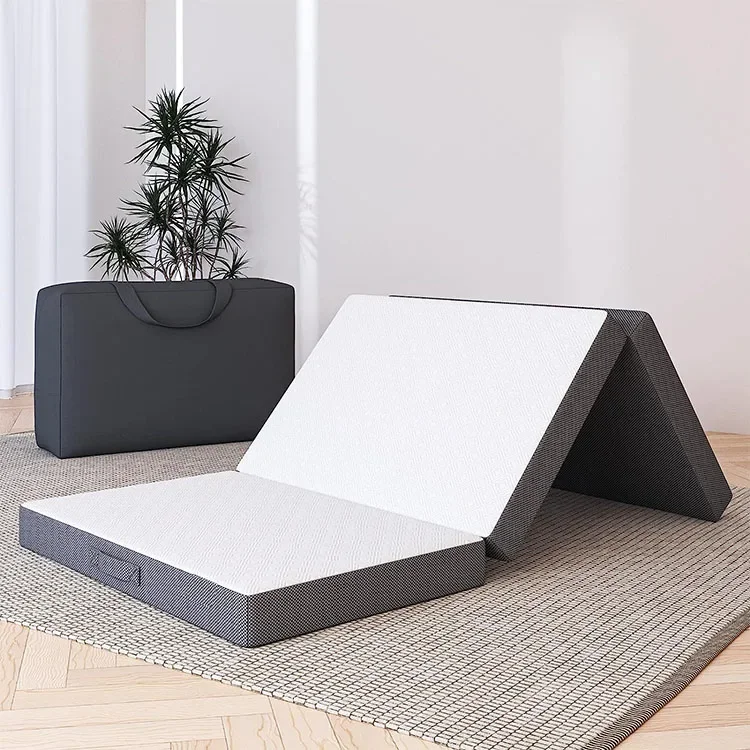 Memory Foam Topper - Colchón Portátil Plegable de Espuma Viscoelástica