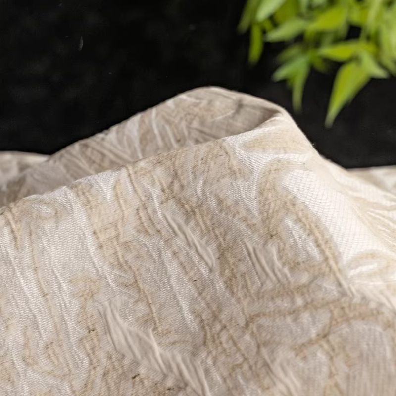 Tela Jacquard de Lino Beige co - Home Textiles Designer reseña y precio