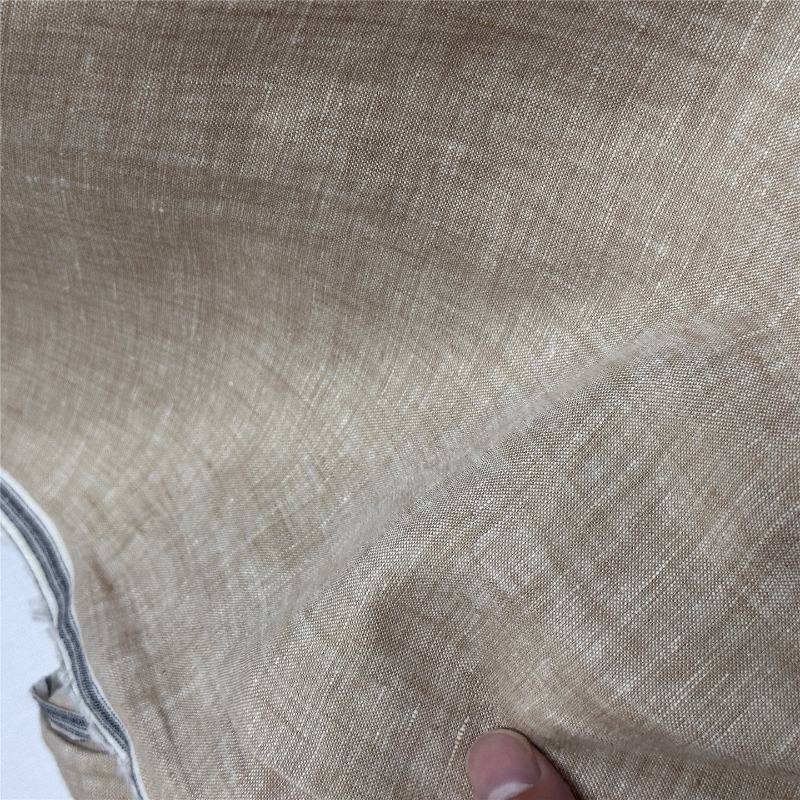 Tela de Lino Puro Marrón Claro - Linum Home Textiles reseña y precio