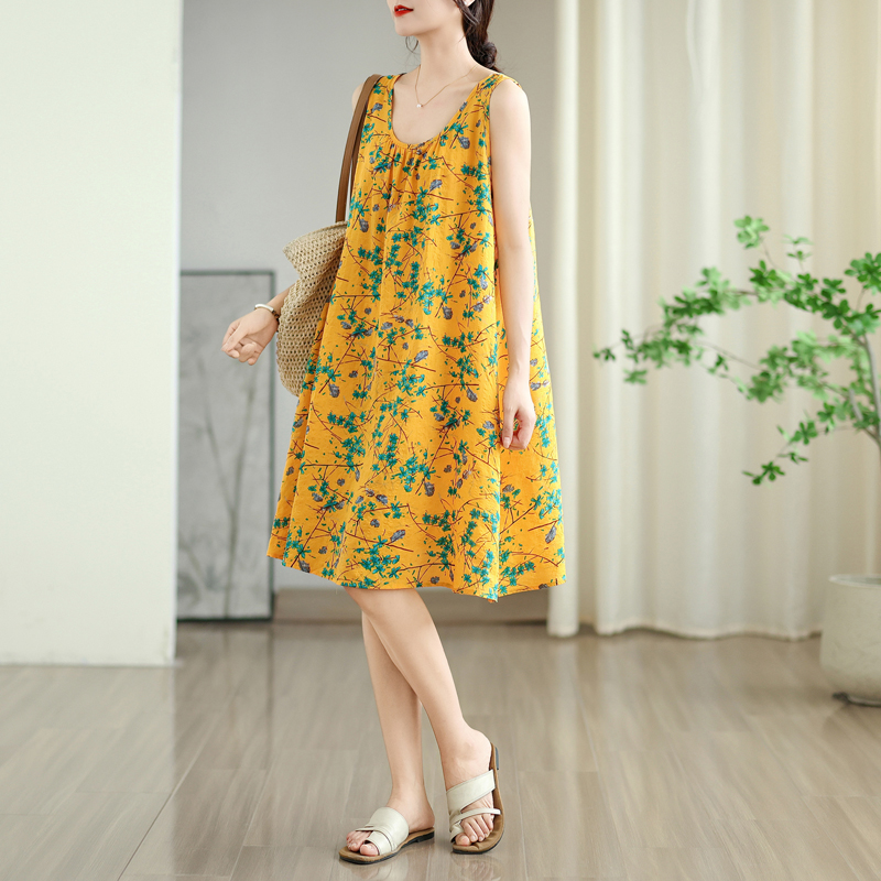 Vestido de verano de algodón y - Linum Home Textiles reseña y precio