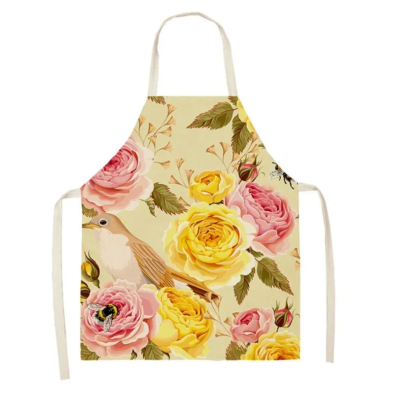Delantal de lino con flores de - Linum Home Textiles reseña y precio