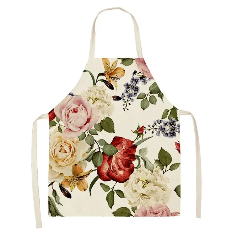 Delantal de lino con flores de - Linum Home Textiles reseña y precio