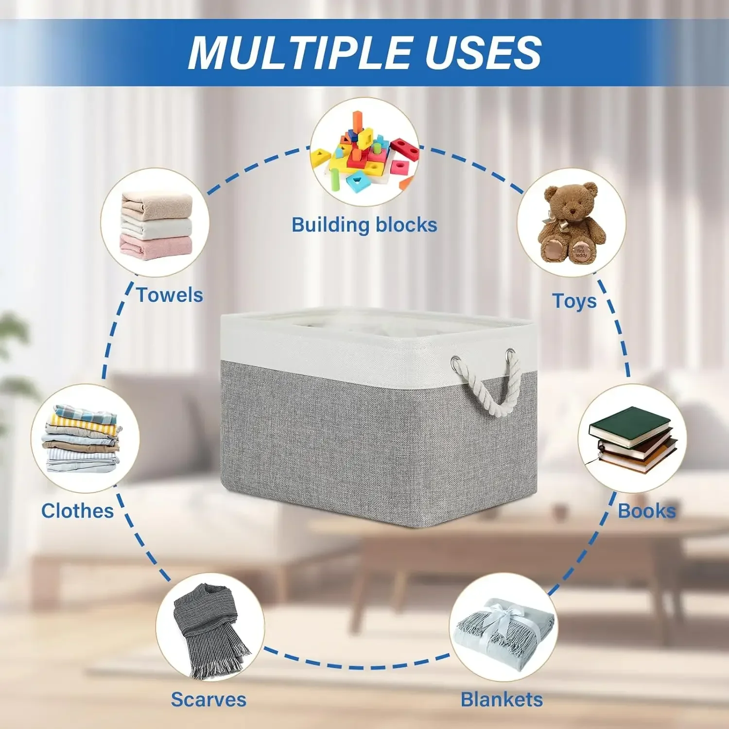Caja de almacenamiento de lino - Linum Home Textiles reseña y precio