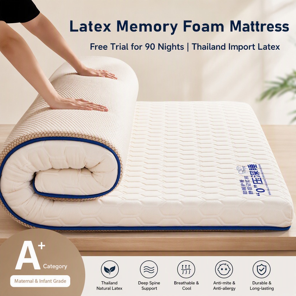 Colchón de látex para cama ind - Memory Foam Topper reseña y precio